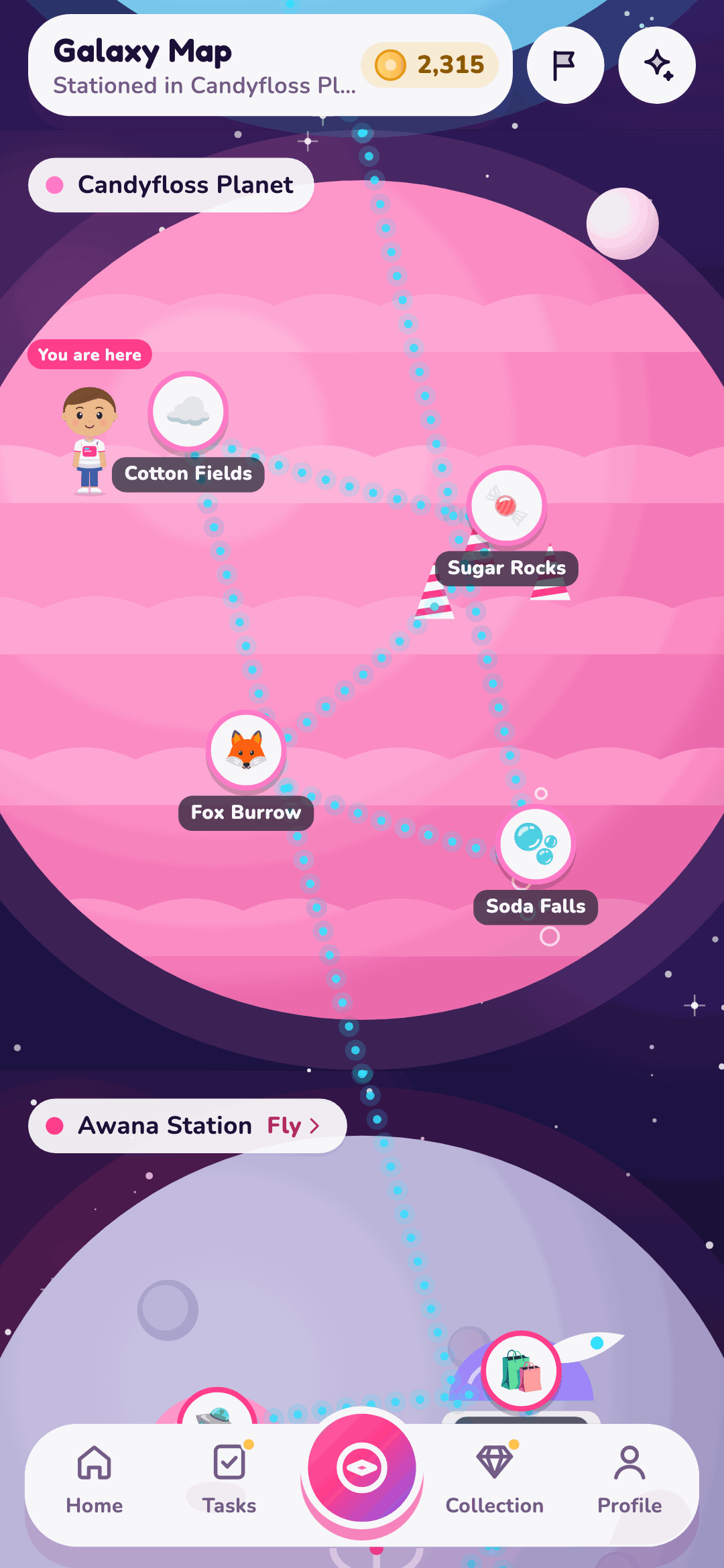 Awana Galaxy map